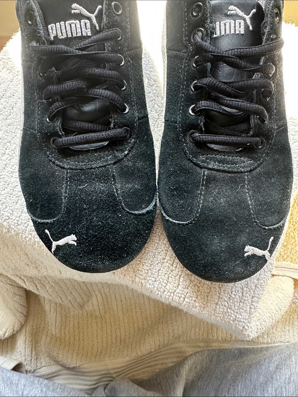 Puma Black Suede Sneakers with White Stripe - Picture 6 of 6
